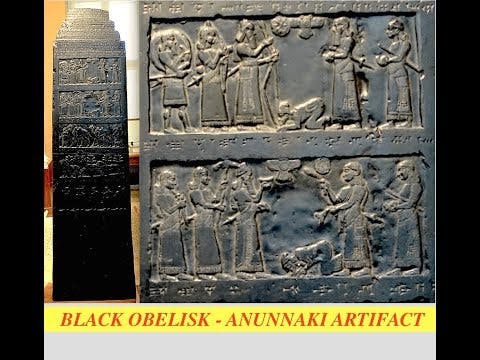 Ancient Black Obelisk of Shalmaneser III - Verifies Anunnaki Kingship - Invocation of the Gods